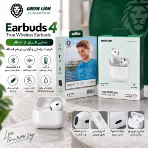 هندزفری بلوتوثی گرین لاین Earbuds 4 سفید